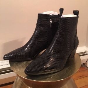 Trafaluc Zara Snake Embossed Ankle Boots 38/ 7.5